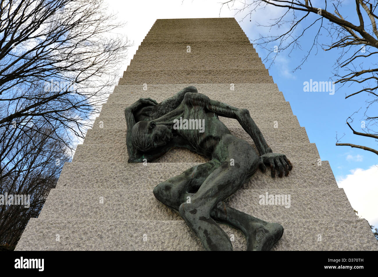 Memoriale di Mauthausen nel cimitero del Père Lachaise, Parigi, Francia Foto Stock