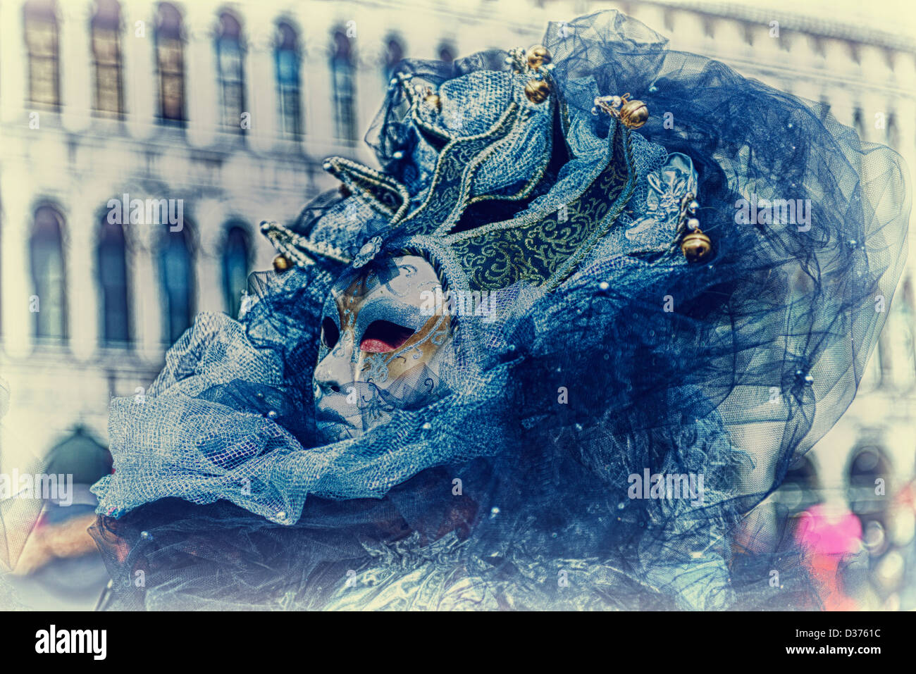 Maschera di carnevale a Venezia Foto Stock