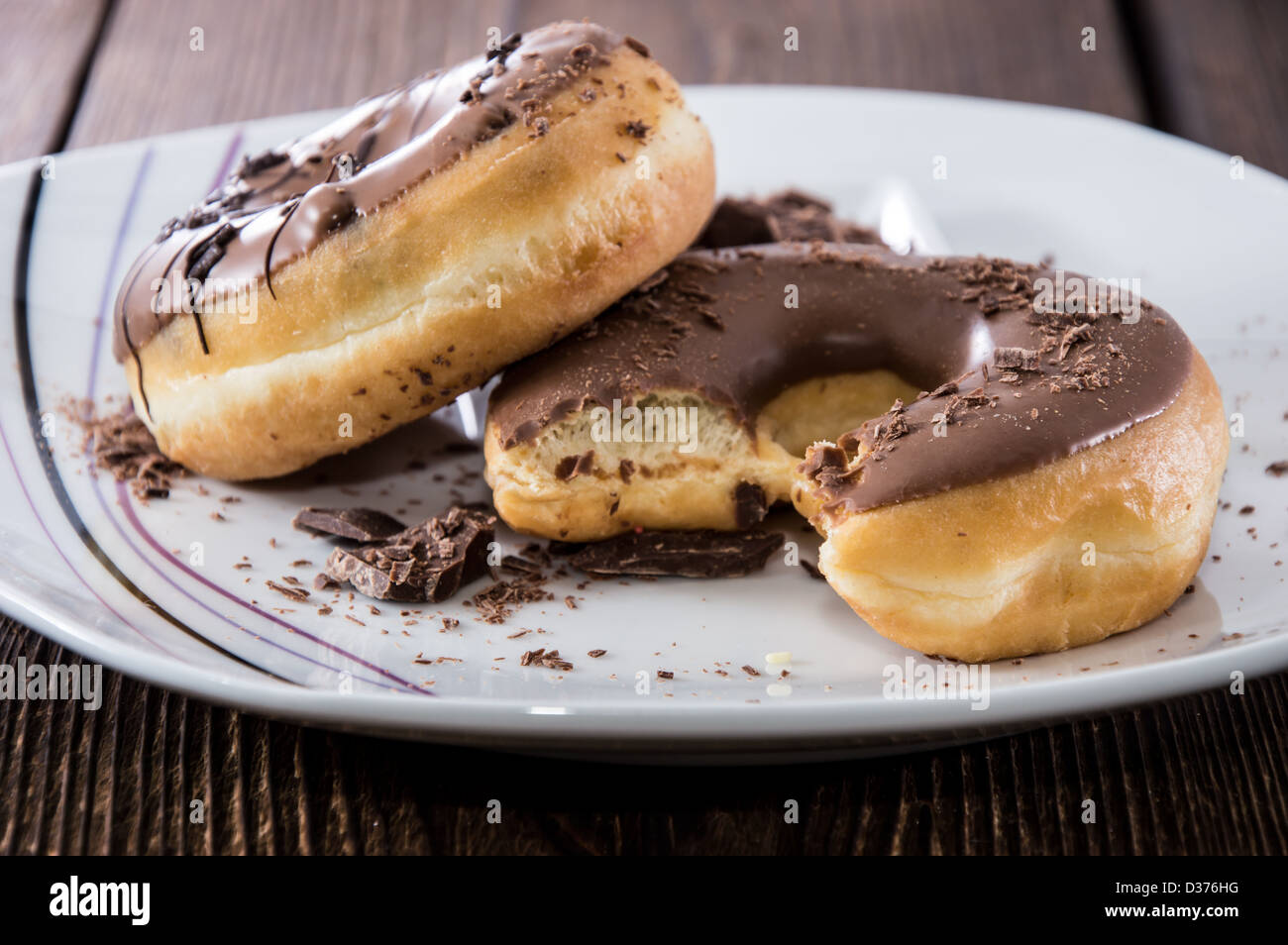 Fresco e soffici ciambelle fatte in casa Foto Stock