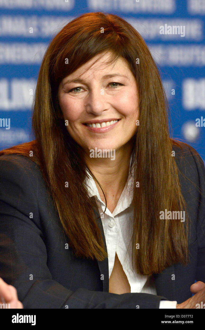 Attrice Catherine Keener durante il 'Maladies' prerss conferenza in occasione del 63° Festival Internazionale del Cinema di Berlino / Berlinale. Febbraio 10, 2013 Foto Stock