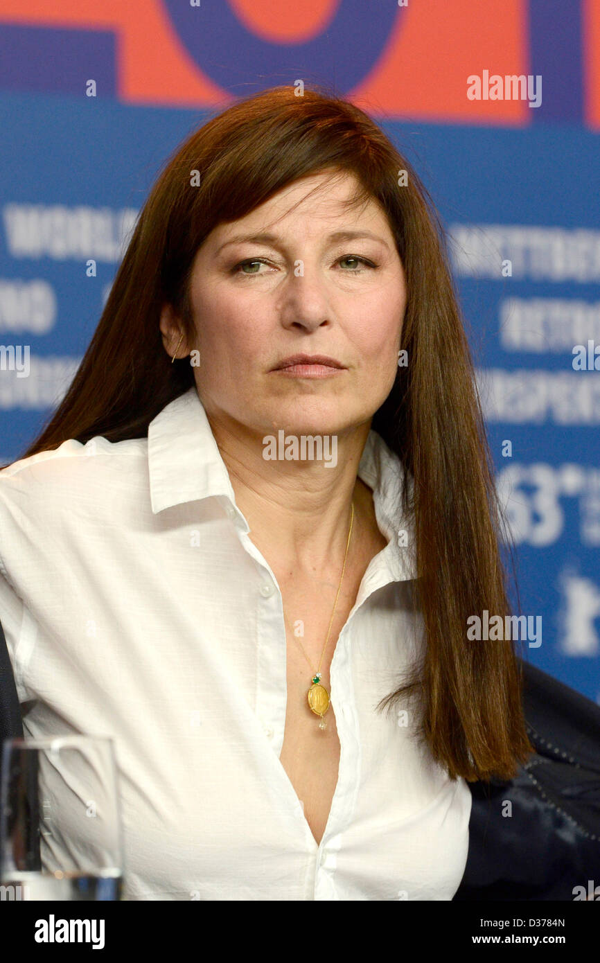 Attrice Catherine Keener durante il 'Maladies' prerss conferenza in occasione del 63° Festival Internazionale del Cinema di Berlino / Berlinale. Febbraio 10, 2013 Foto Stock