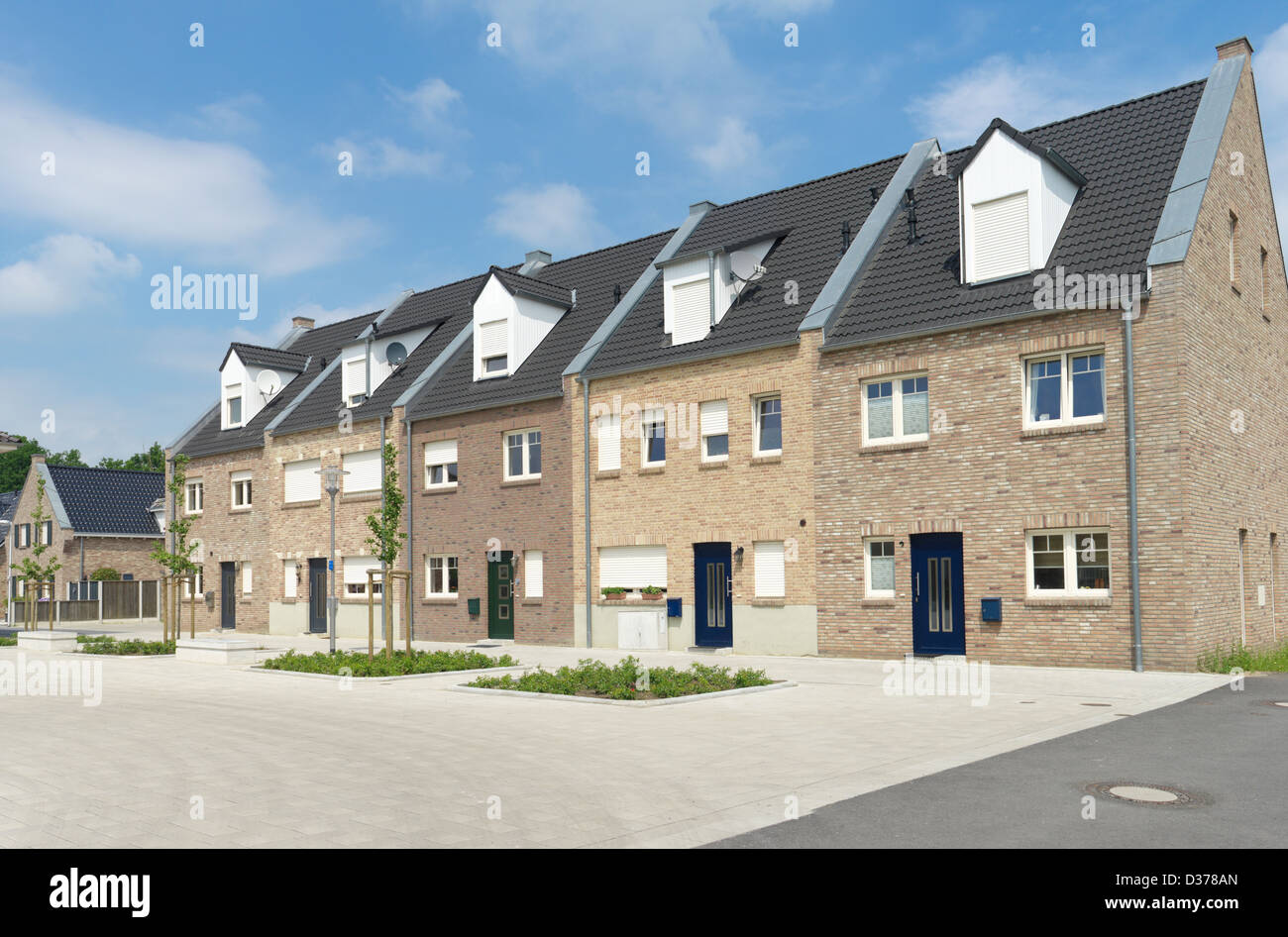 Di nuova costruzione di case unifamiliari a Gronau, Germania Foto Stock
