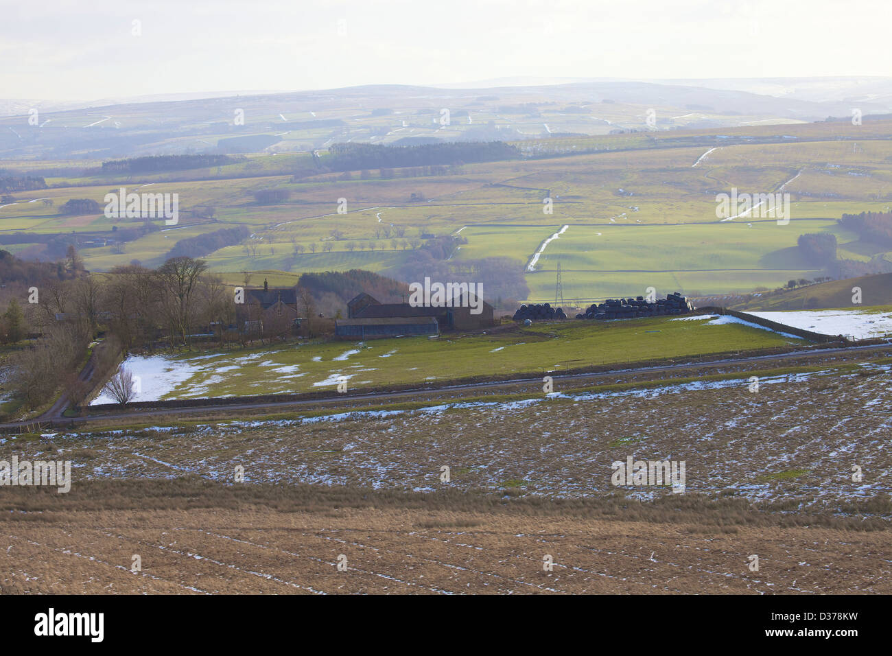 Protezione elevata fattoria dal vallo di Adriano Northumbria England Regno Unito Gran Bretagna Foto Stock