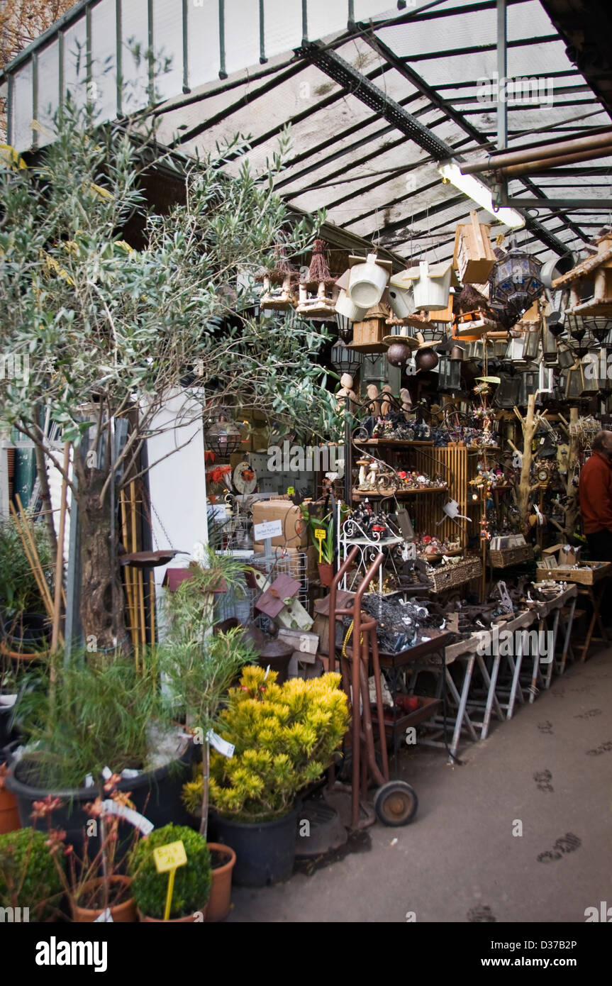 Il mercato dei fiori sull'Ile de la Cité - Parigi, Francia Foto Stock
