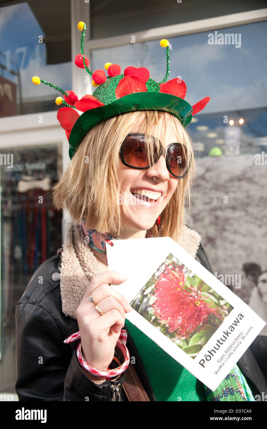 Nuovo Zealander sul Waitangi Giorno annuale di Pub Crawl, London, England, Regno Unito Foto Stock