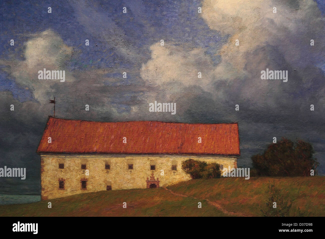 Estratto dal dipinto "Il vecchio castello' dell'artista Prins Eugen nel museo Drents ad Assen, Paesi Bassi Foto Stock