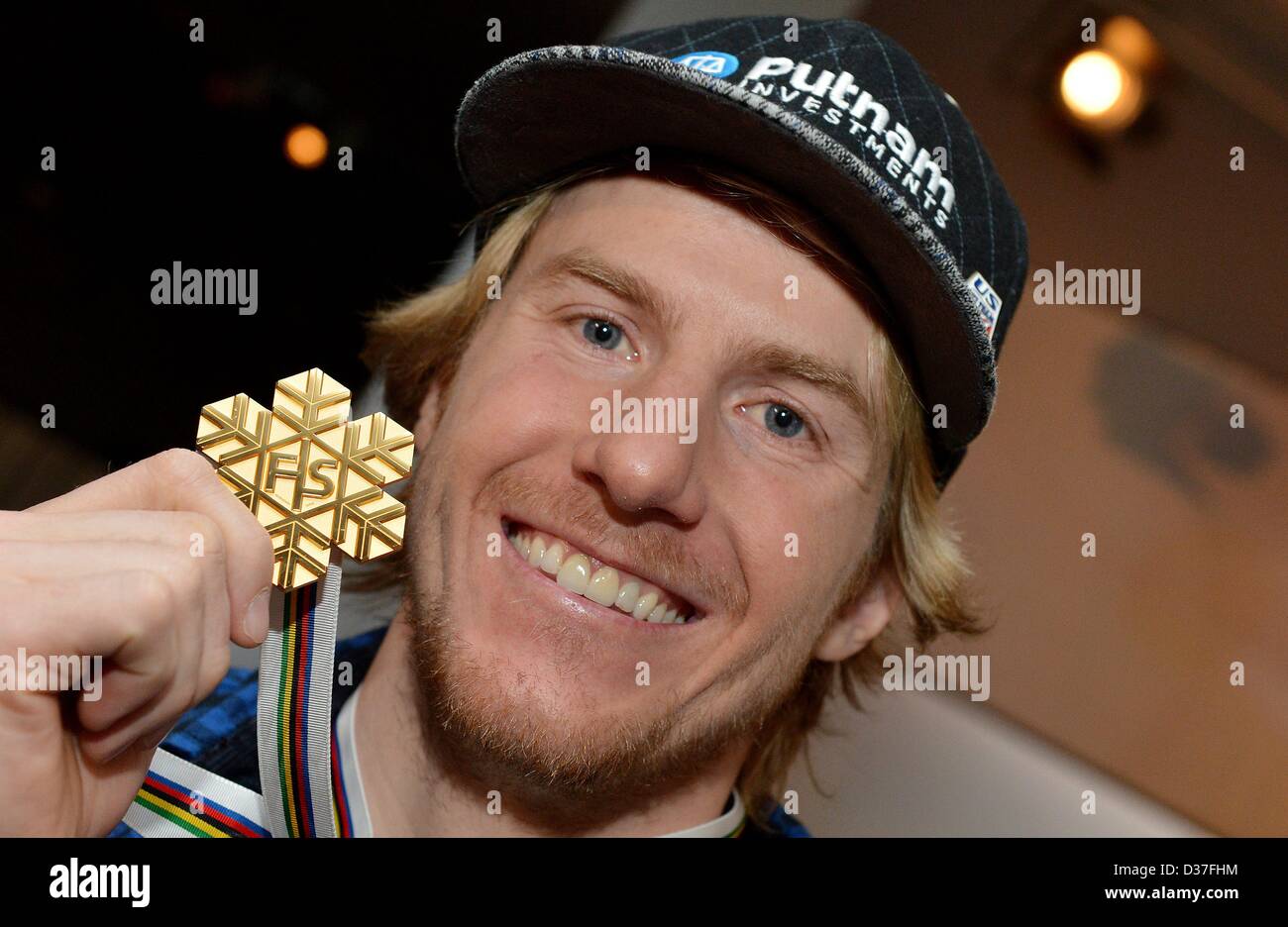 Ted Ligety con la sua medaglia d'oro. Foto: Frank può Foto Stock