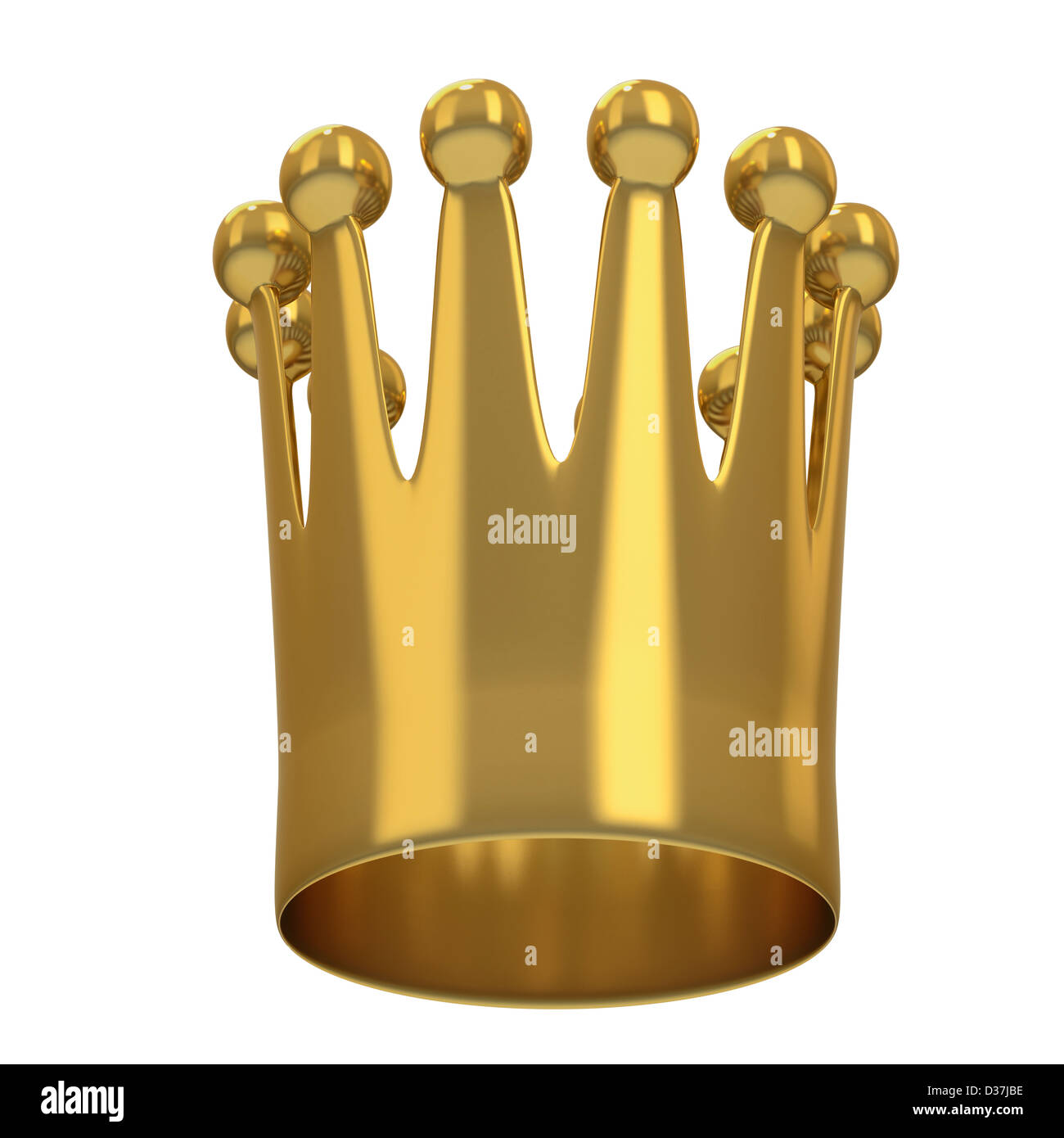 Corona di piccole dimensioni o coronet dal basso su sfondo bianco Foto Stock