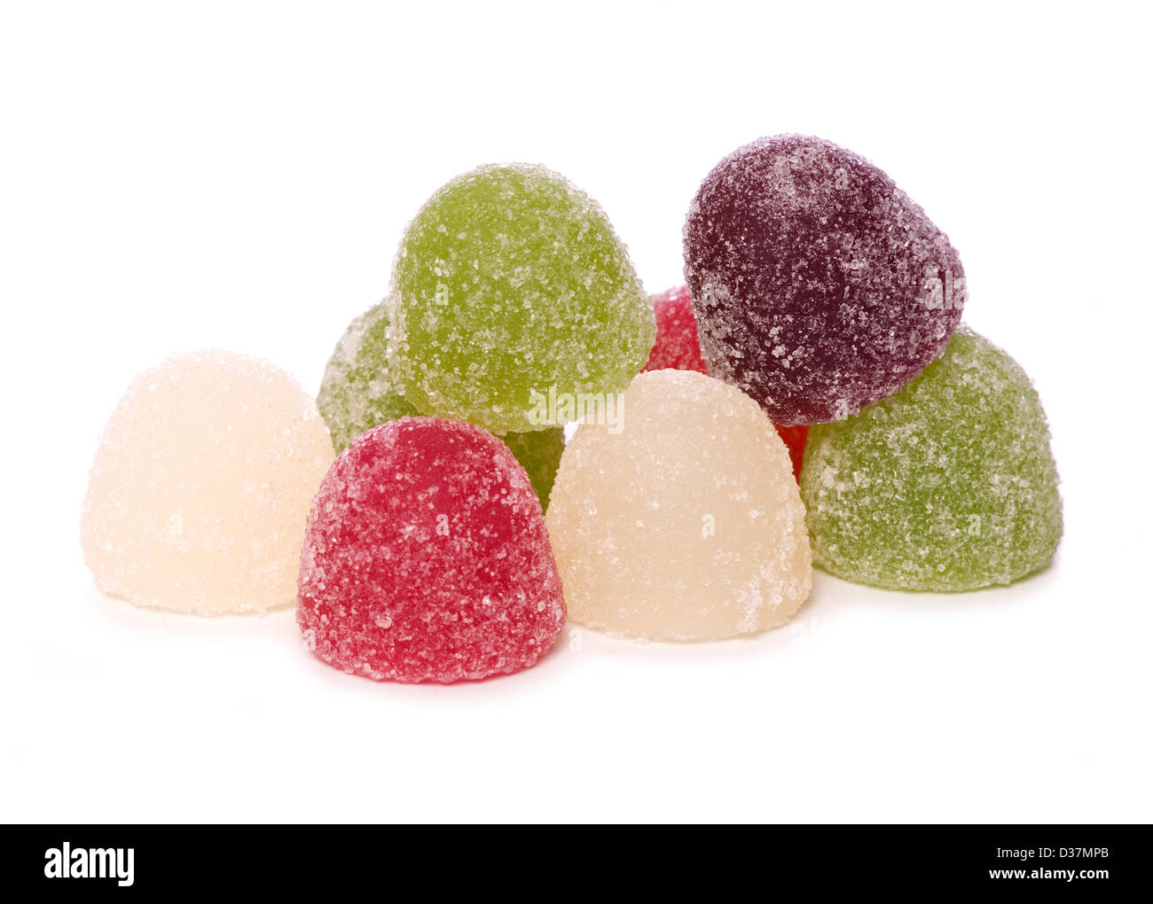 Pila di caramelle gommose studio ritaglio Foto Stock