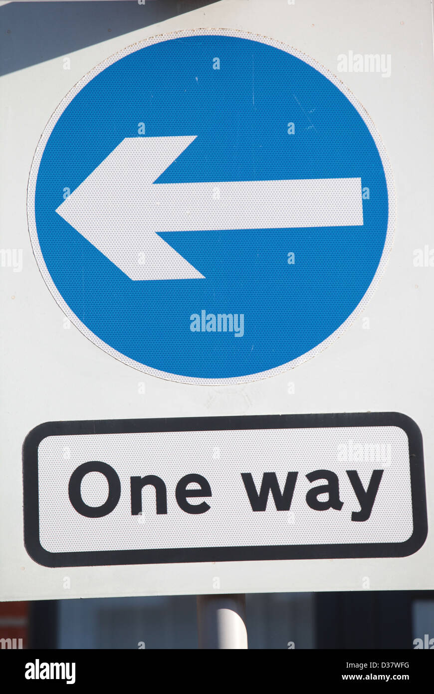 Una strada a senso unico segno a Preston. Foto Stock