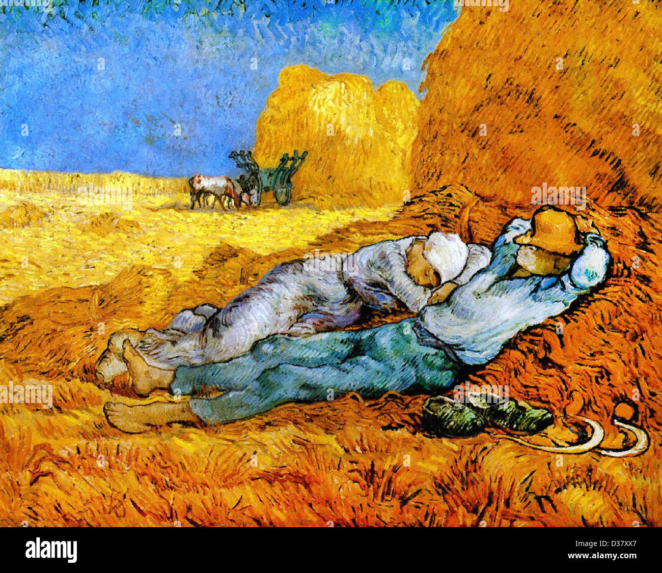 Vincent van Gogh, resto lavoro (dopo il miglio). 1890. Post-Impressionism. Olio su tela. Musée d'Orsay, Parigi, Francia. Foto Stock