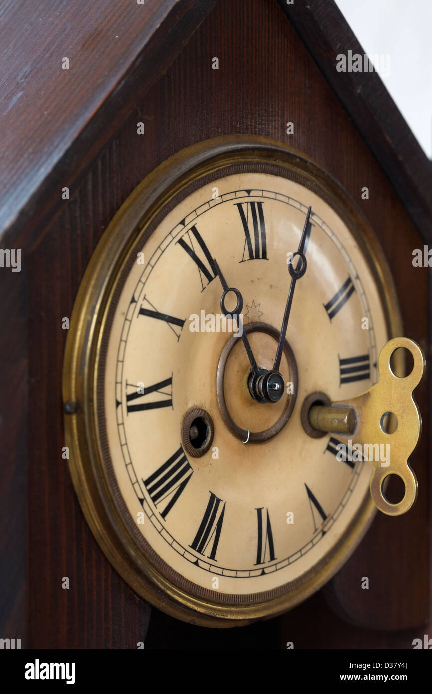 Dettaglio del Vittoriano orologio Mantelpiece Foto Stock