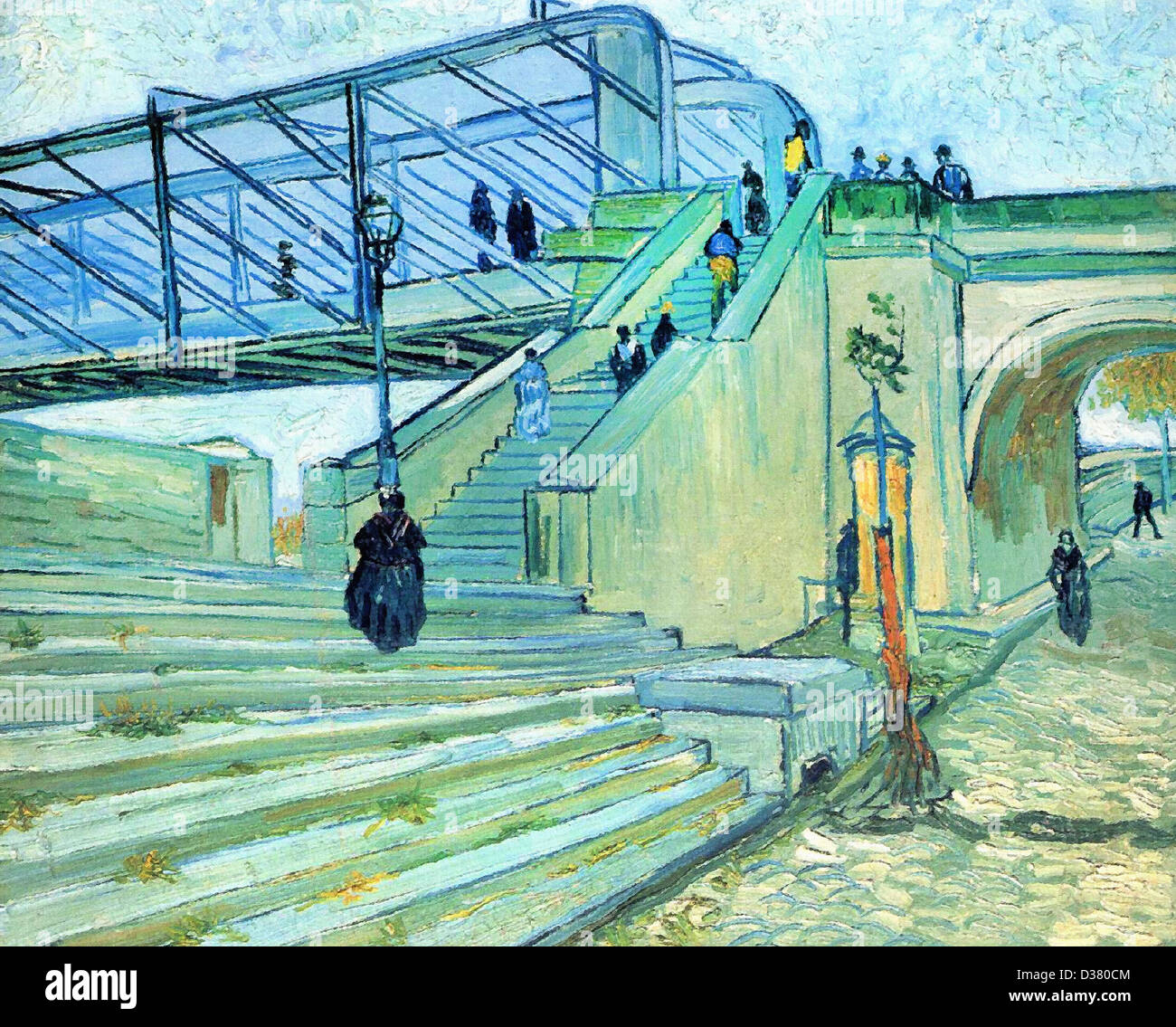 Vincent van Gogh, il ponte Trinquetaille. 1888. Post-Impressionism. Olio su  tela. Luogo di creazione: Arles-Sur-Tech, Francia Foto stock - Alamy