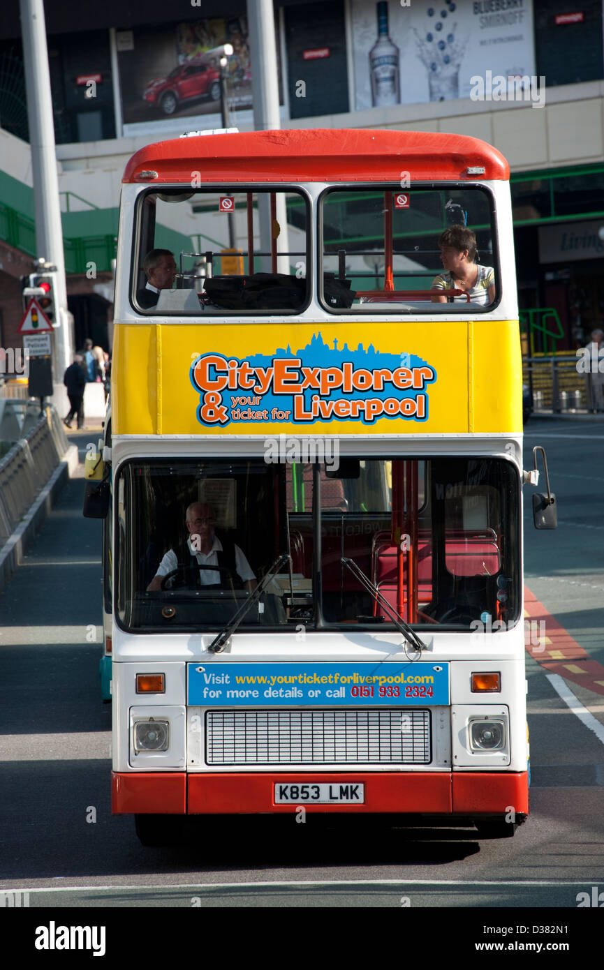 Liverpool Regno Unito Tourist Bus Bus Turistico Foto Stock