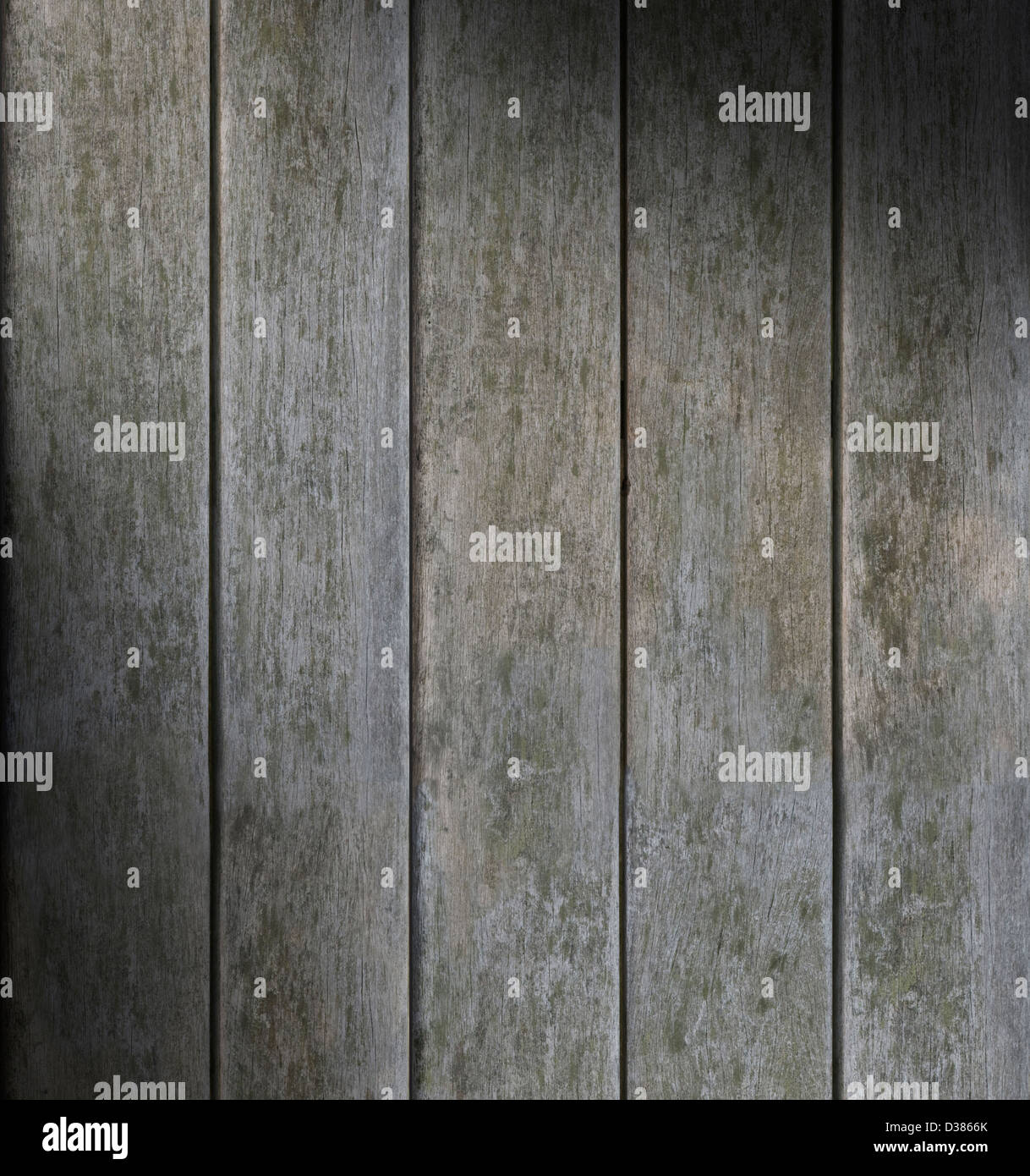 Grigio weathered legno verticale texture di sfondo diagonalmente lit Foto Stock