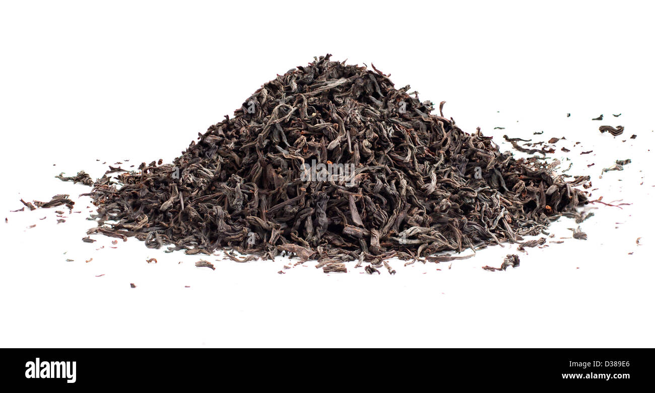 Tè nero allentato le foglie essiccate Foto Stock