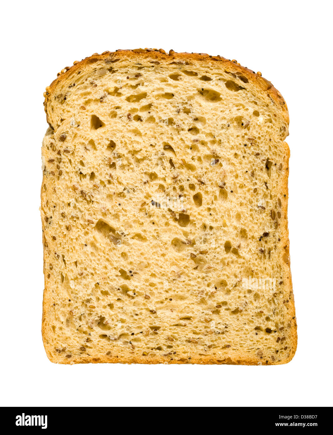 Marrone (integrale) fetta di pane. Foto Stock
