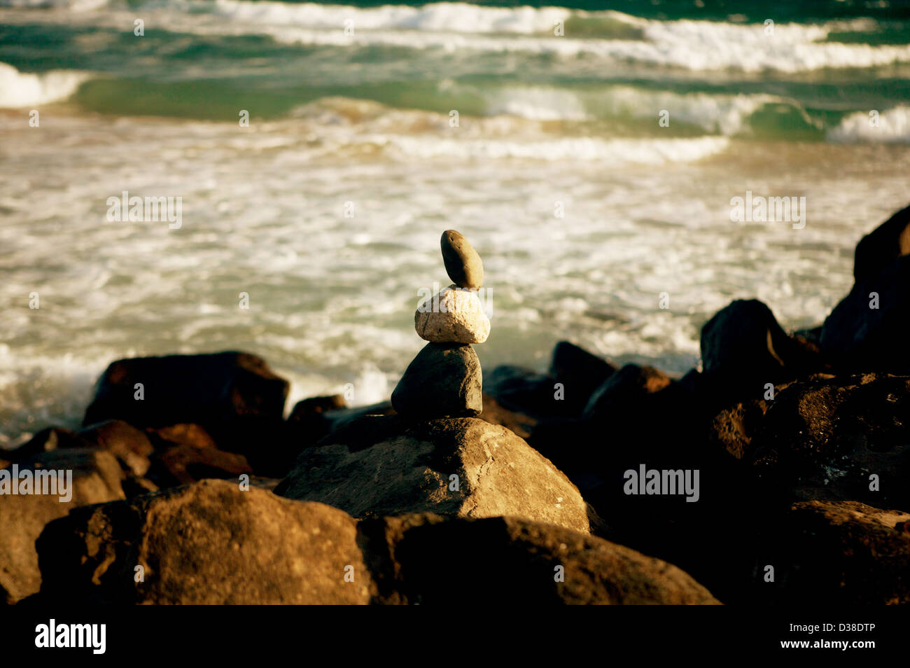 Spiaggia deserta sulla Gold Coast australiana Foto Stock