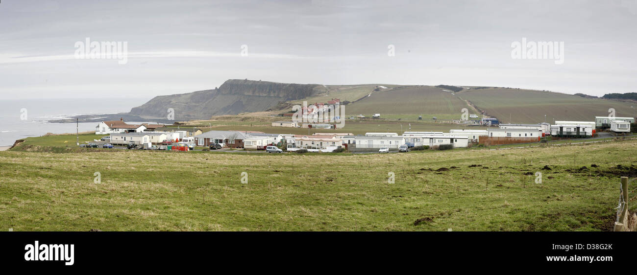 Cayton Bay Caravan Park , East Yorkshire Coast Foto Stock