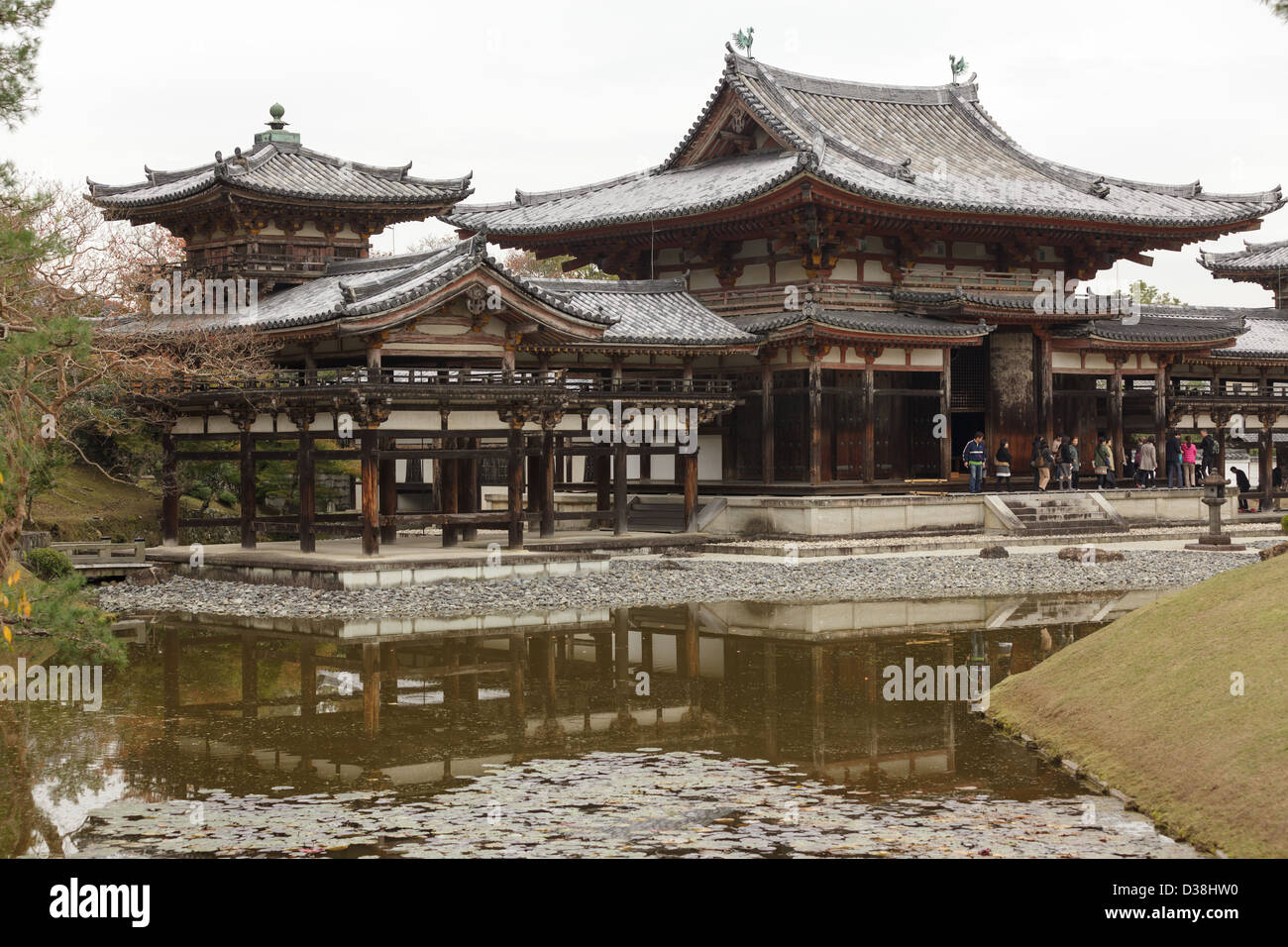 Byōdō-in tempio nella città di Uji, vicino a Kyoto, Giappone Foto Stock