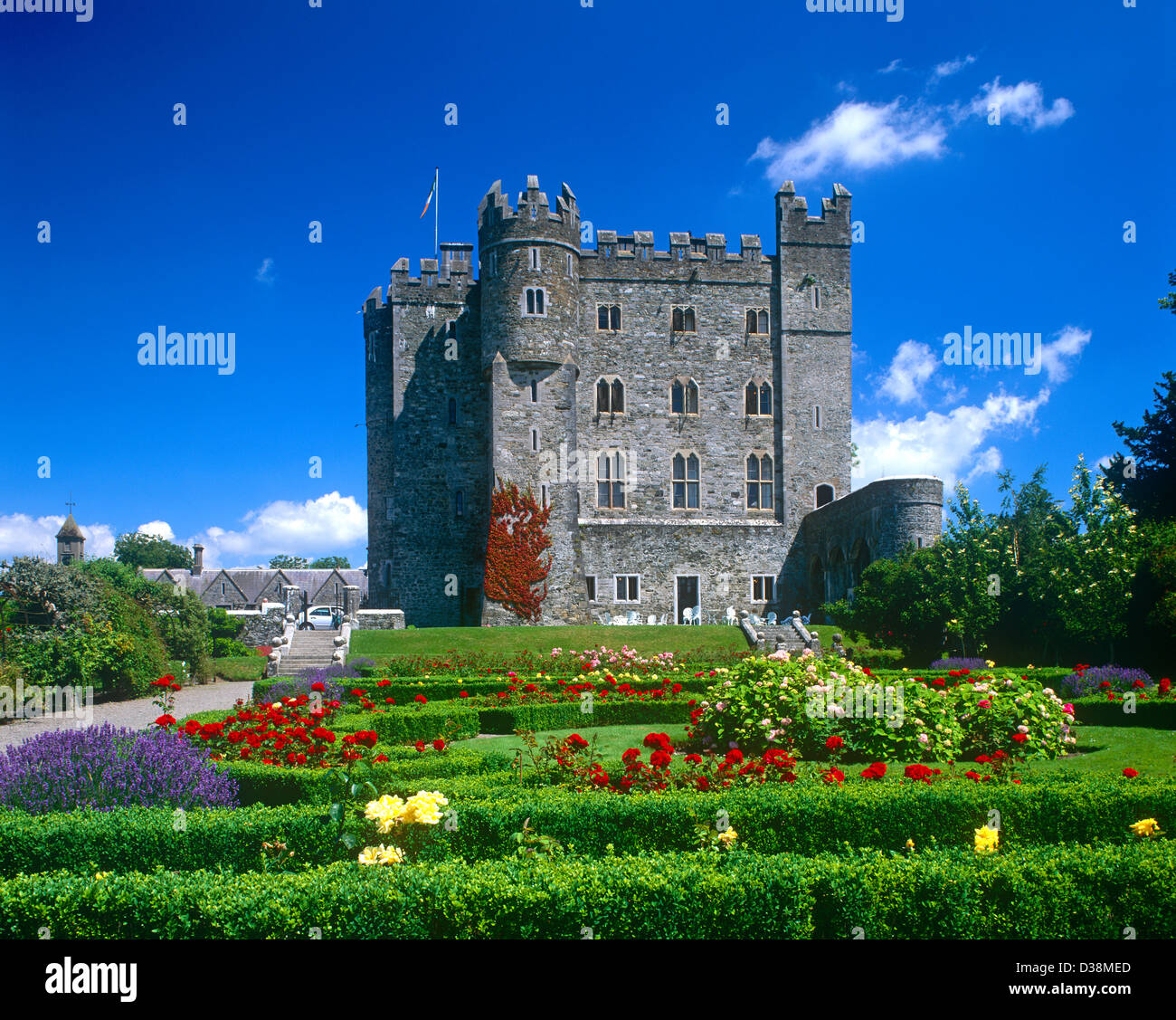 Il castello di Kikea, Castledermot, nella contea di Kildare, Irlanda Foto Stock
