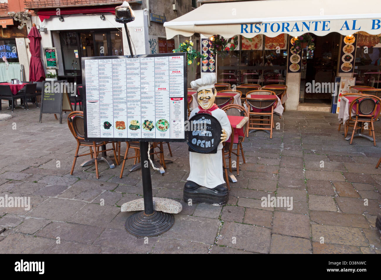 Ristorante a Venezia, Italia Foto Stock