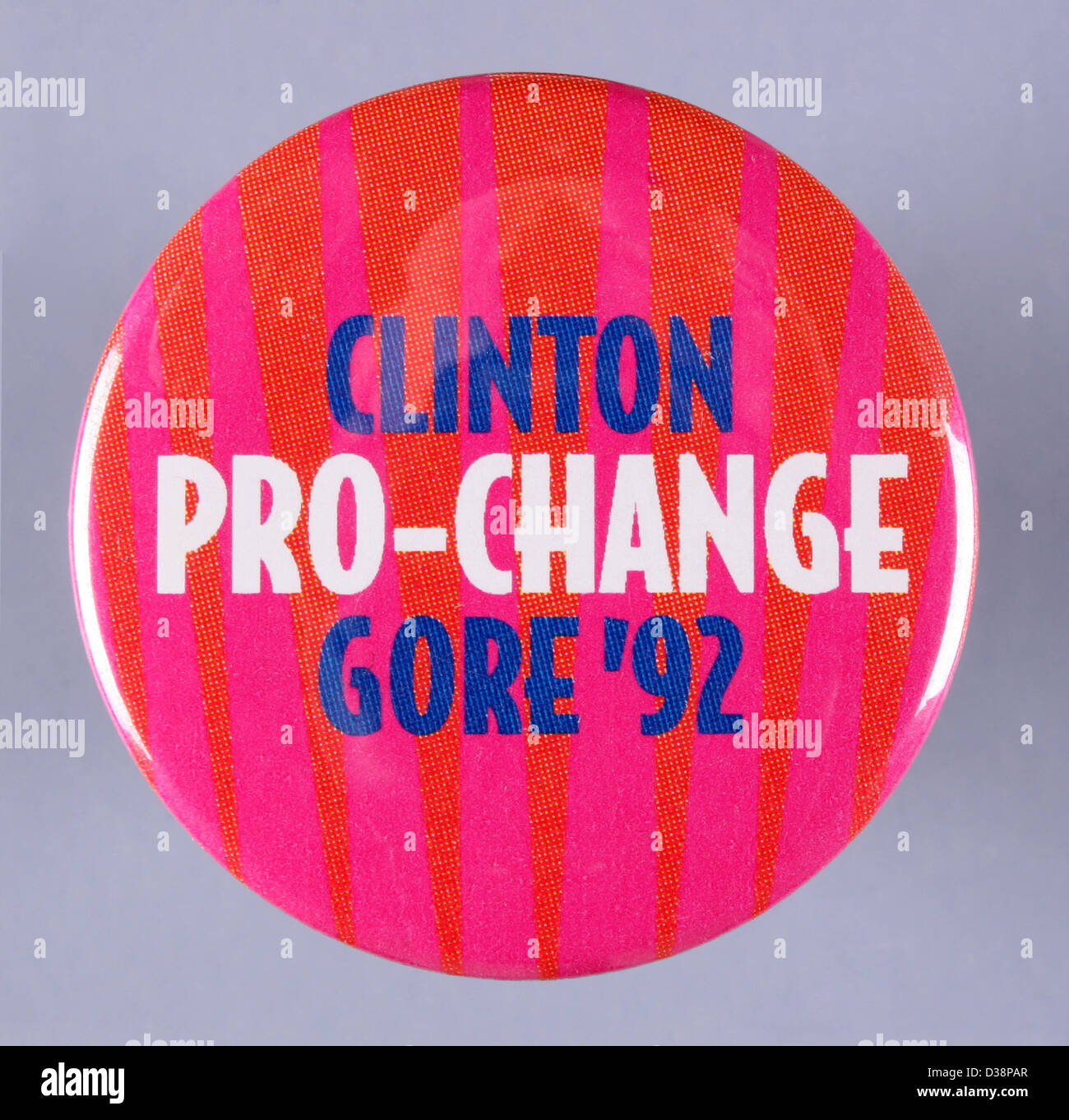 1992 Stati Uniti campagna presidenziale di perno a pulsante per i democratici di Bill Clinton ed Al Gore Foto Stock