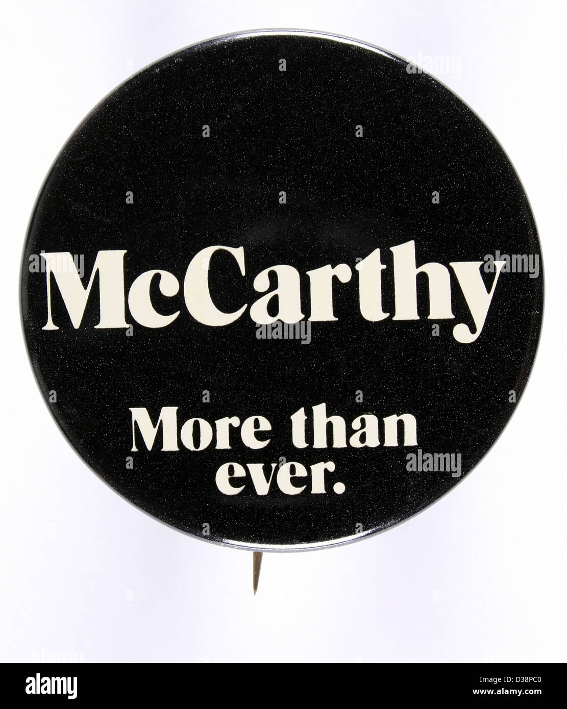 1968 campagna presidenziale statunitense perno a pulsante per Minnesota Senator Eugene McCarthy Foto Stock
