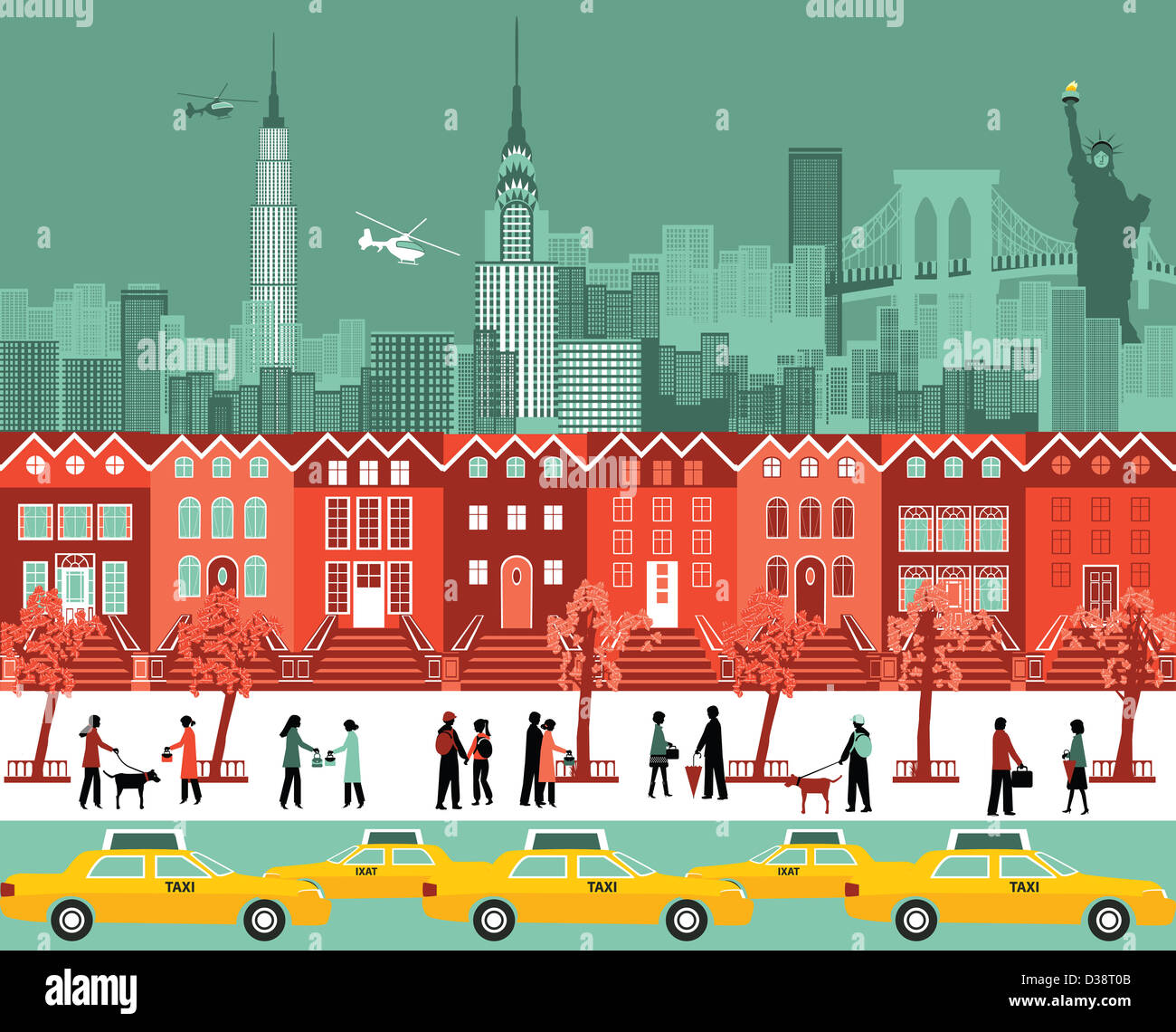 Edifici in una città, la città di New York, nello Stato di New York, Stati Uniti d'America Foto Stock