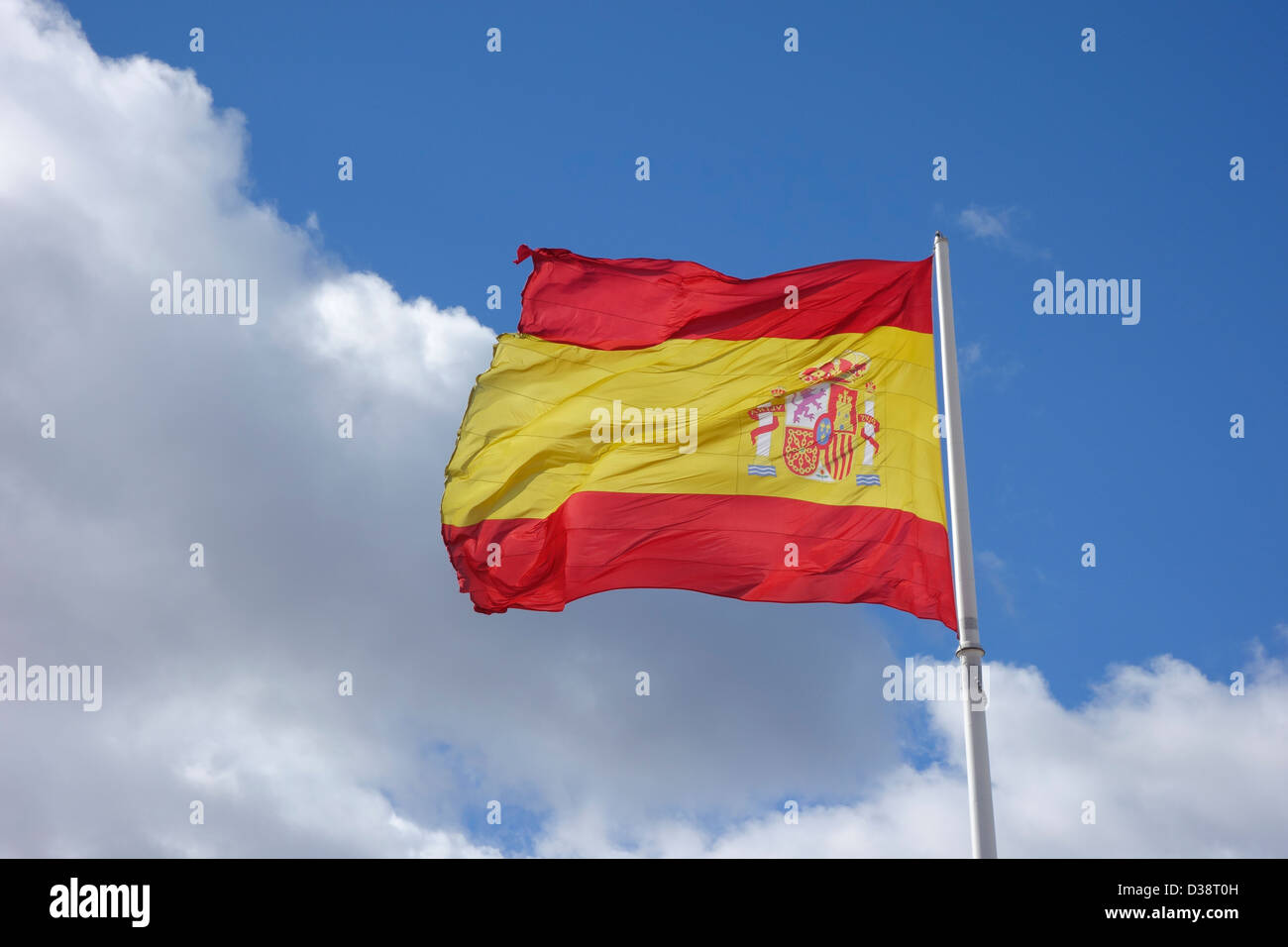 Madrid Spagna bandiera spagnola Foto Stock