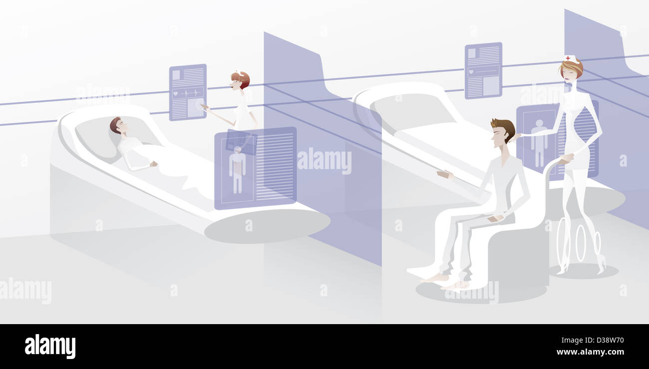 Hi-tech ospedale Foto Stock