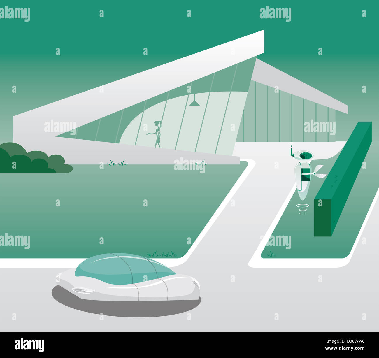 Giardinaggio di robot Foto Stock