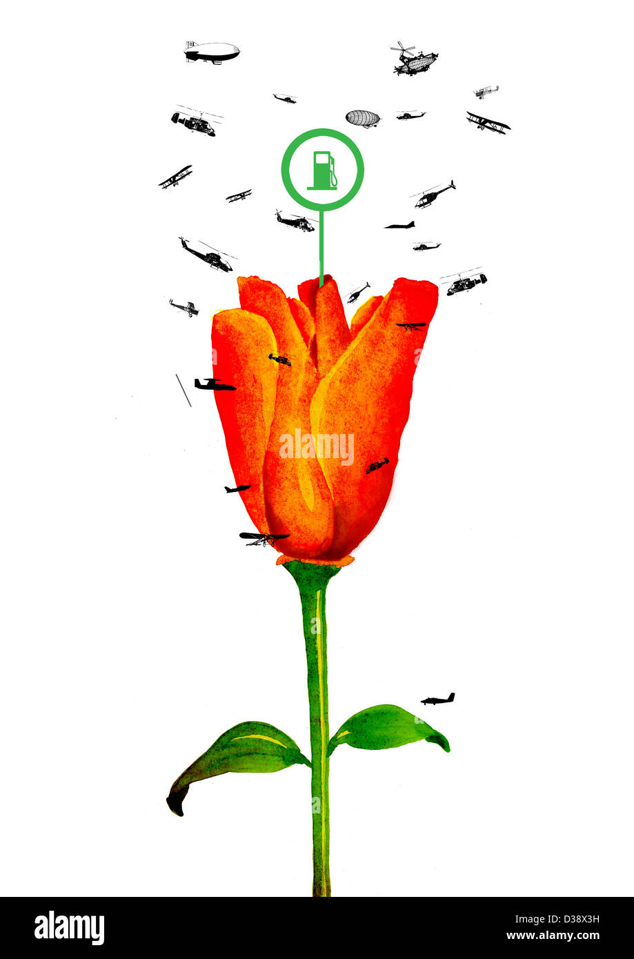 Rappresentazione illustrativa convogliare il messaggio Utilizzare Eco Friendly il carburante Foto Stock