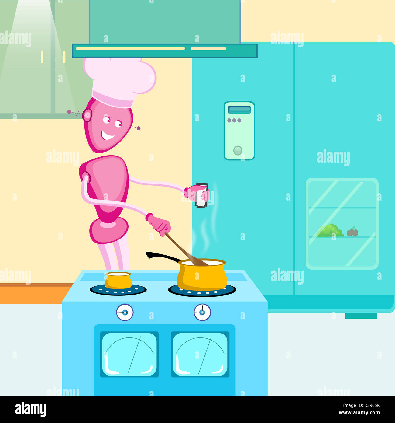 Robot cucina in cucina Foto Stock