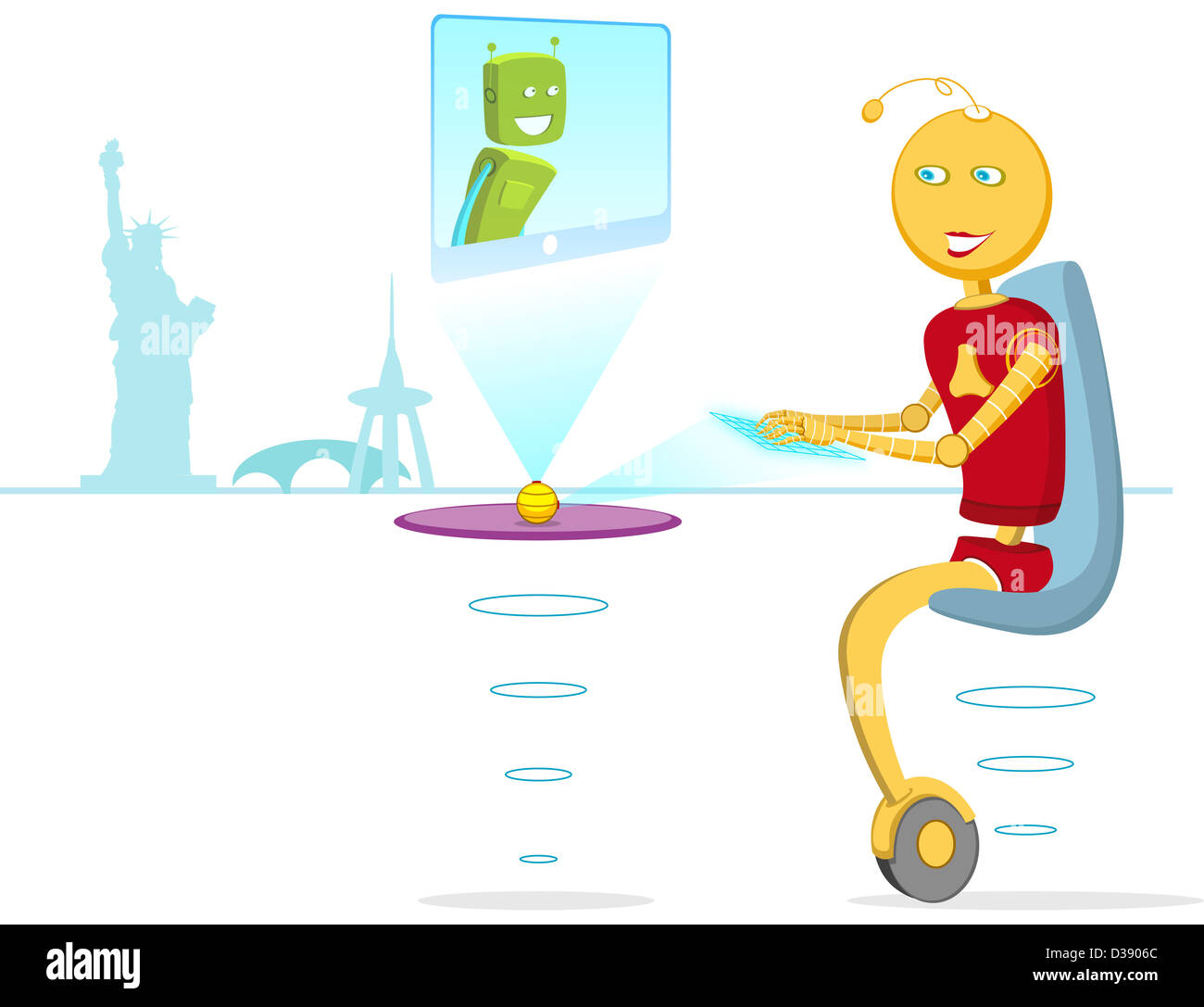 Robot per chattare online Foto Stock