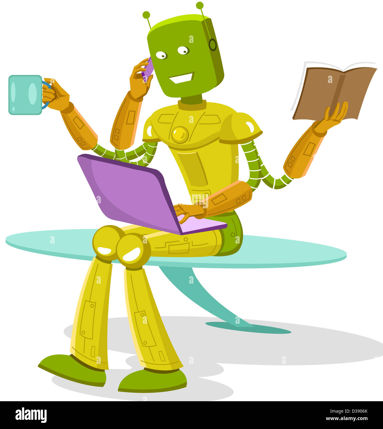 Multi-robot armati di eseguire più attività Foto Stock