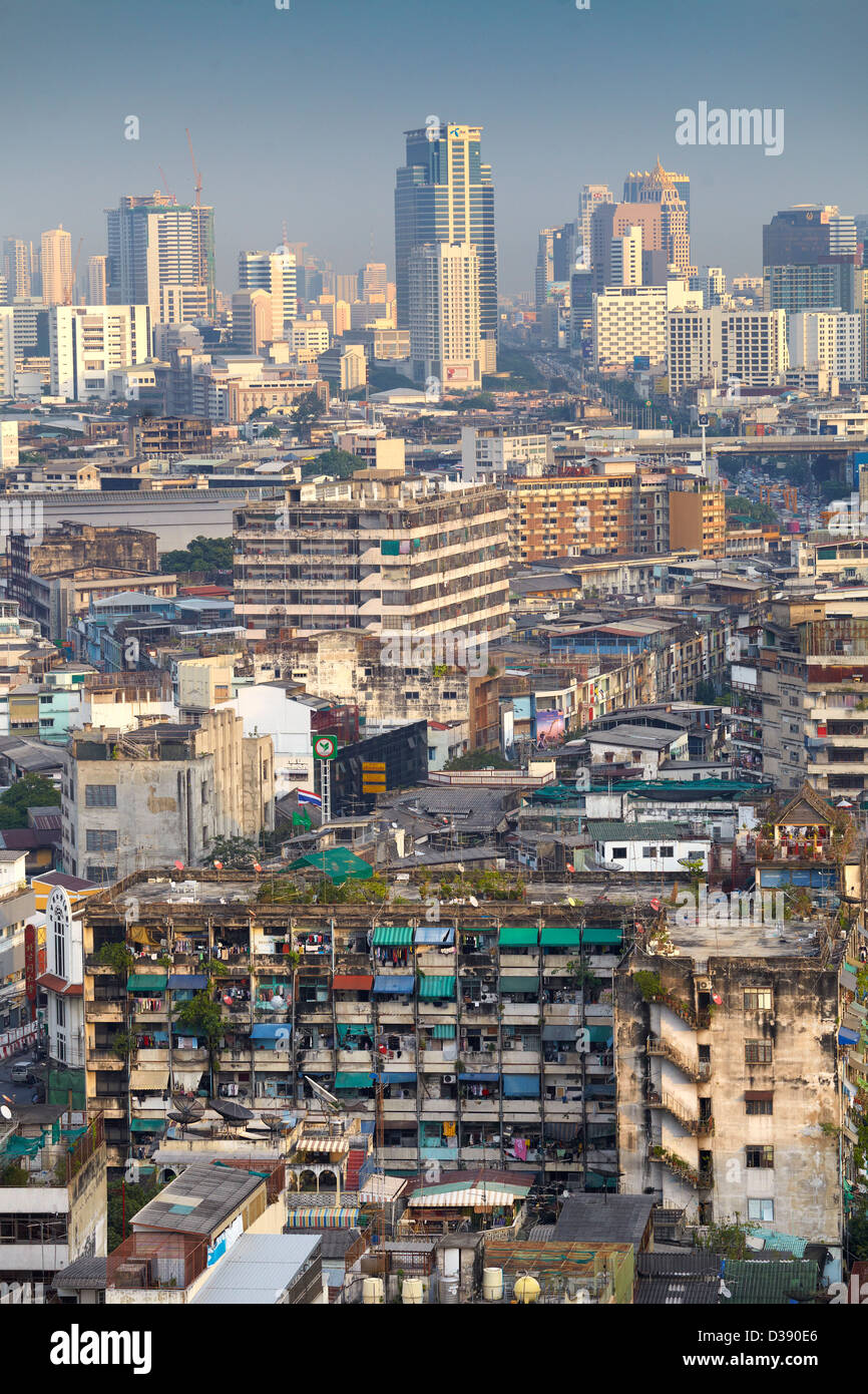 Bangkok City, vista aerea dal Grand China Princess Hotel, Bangkok, Thailandia Foto Stock