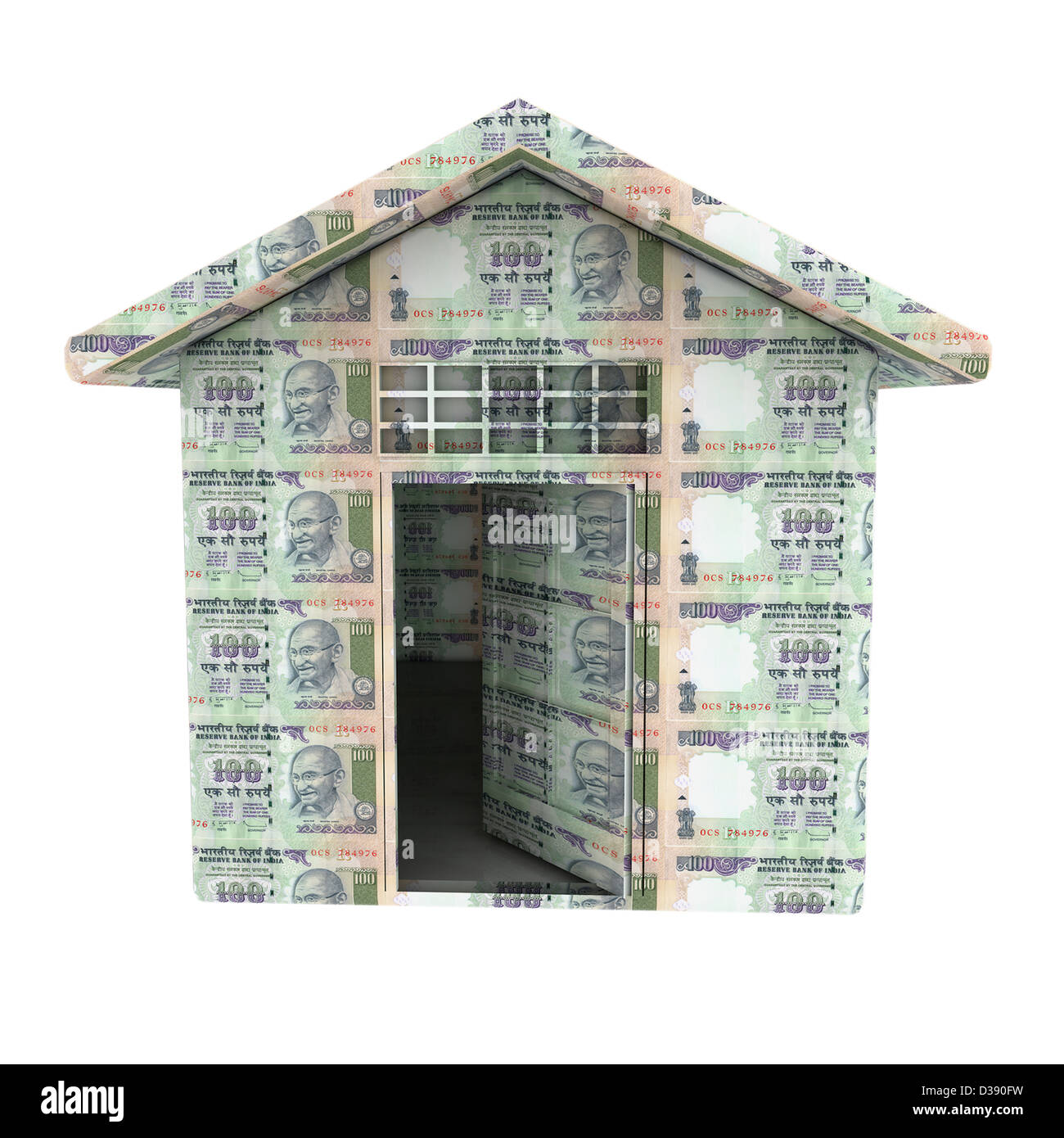 Casa modello copertura con rupie Foto Stock