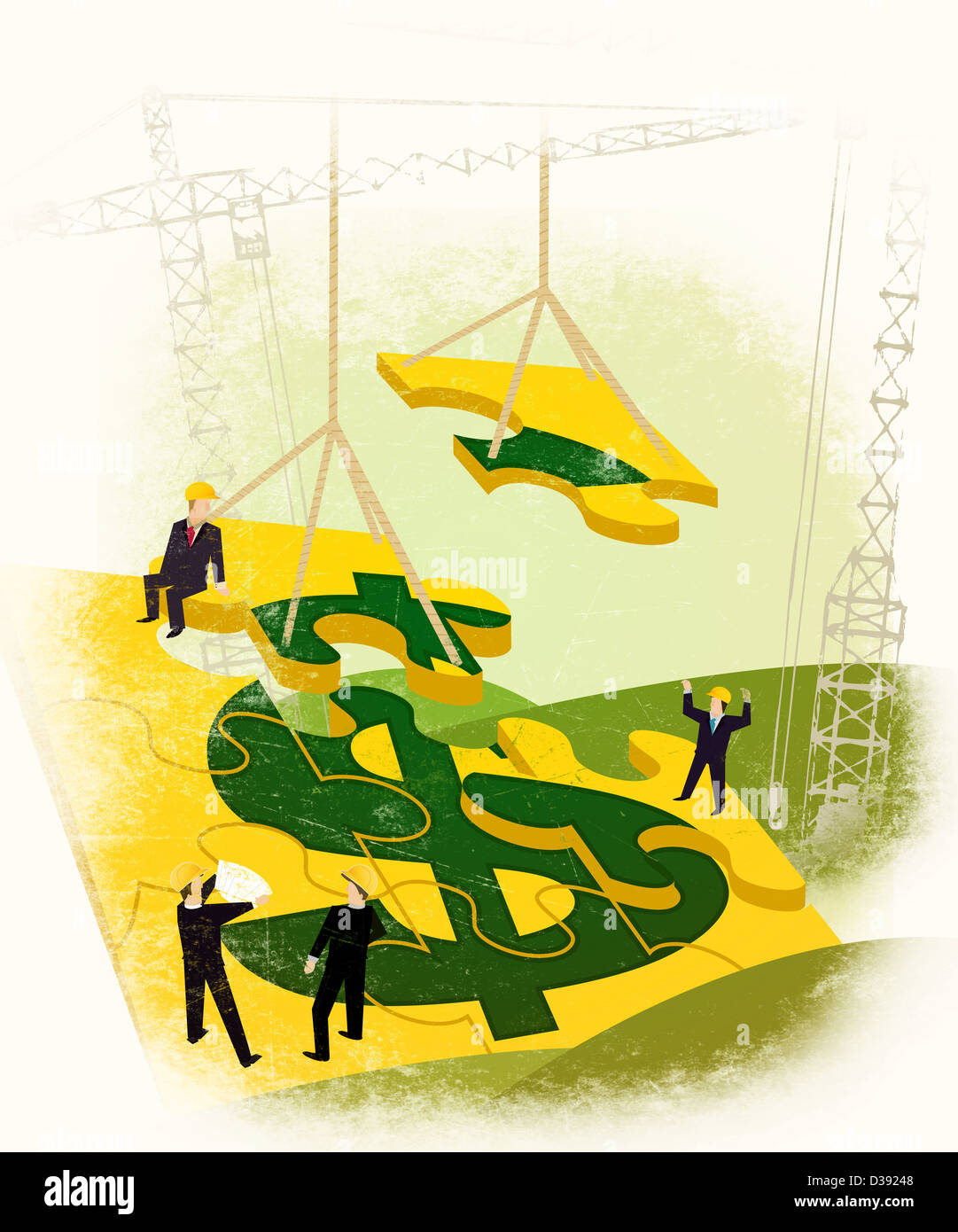 Ingegneri presso un sito in costruzione Foto Stock