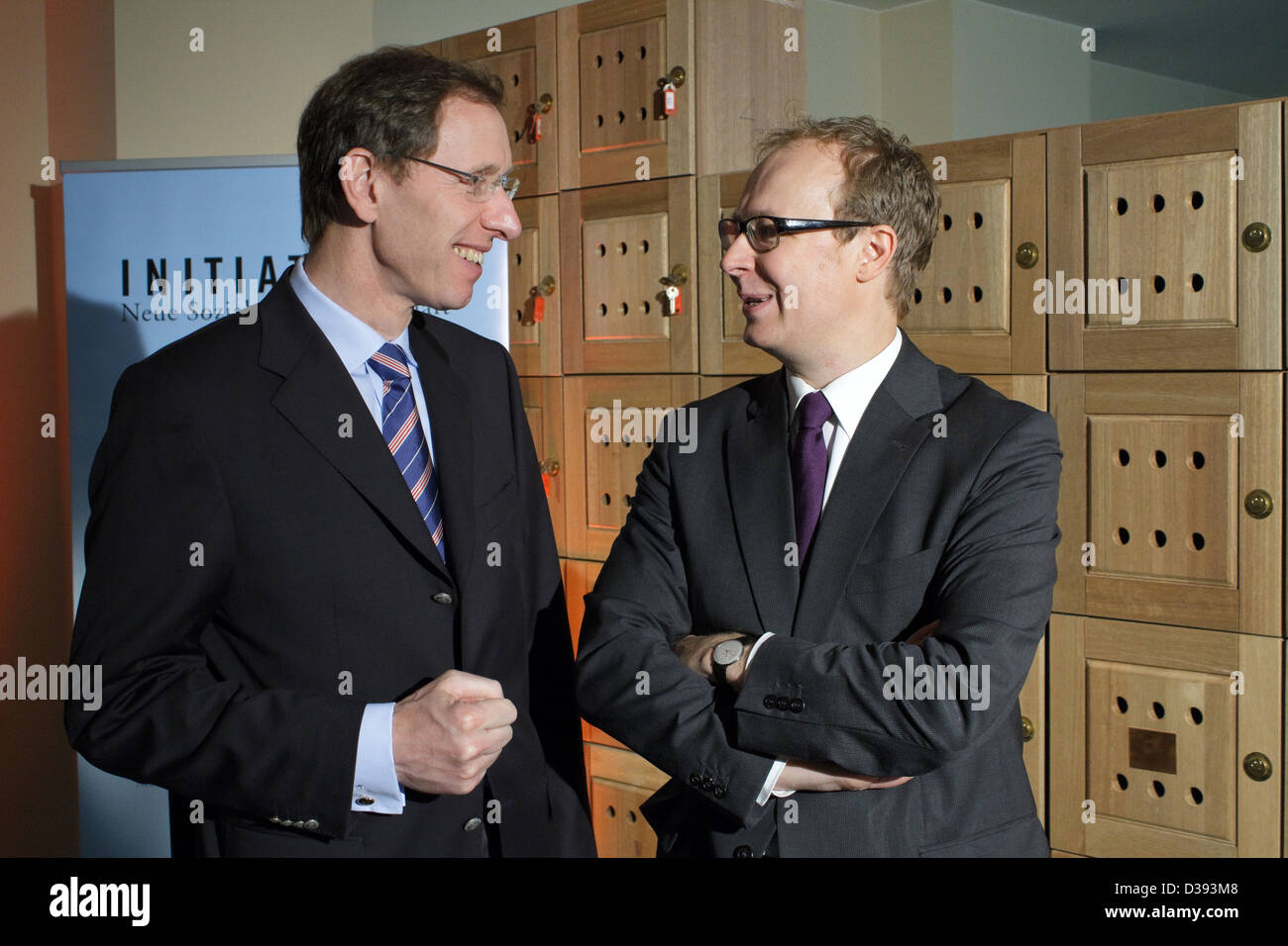 Berlino, Germania, Hubertus Pellengahr e Justus Haucap Foto Stock