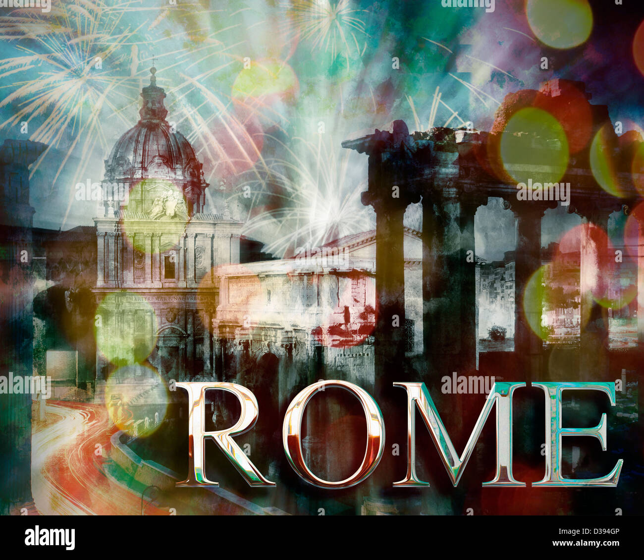 Arte digitale: Roma Foto Stock