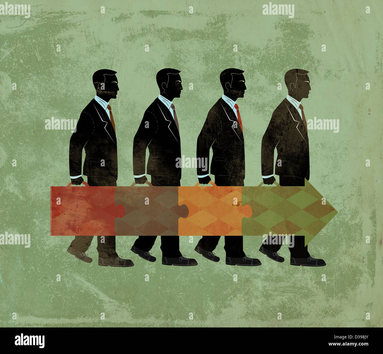 A titolo illustrativo concetto di business persone raffiguranti gerarchia aziendale Foto Stock