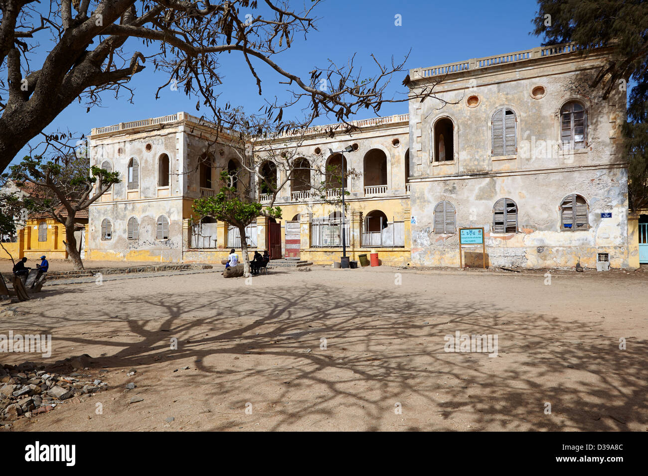 Ancienne Palais de Gouverneur (Vecchio Palazzo del Governatore), Ile de Goree, Senegal Africa Foto Stock