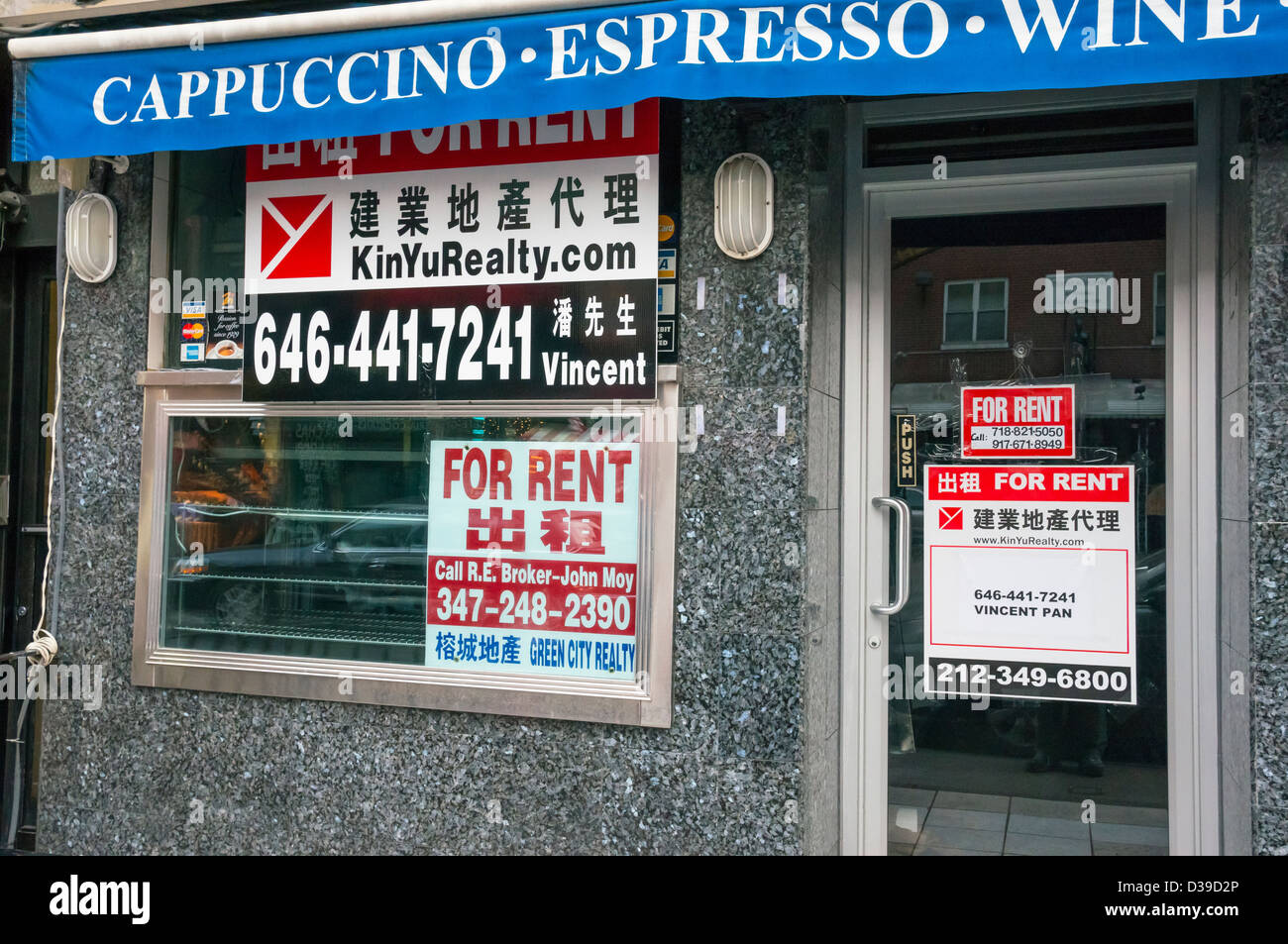 Caffè italiano e pasticceria chiuso con un po' di Italia nella città di New York Foto Stock