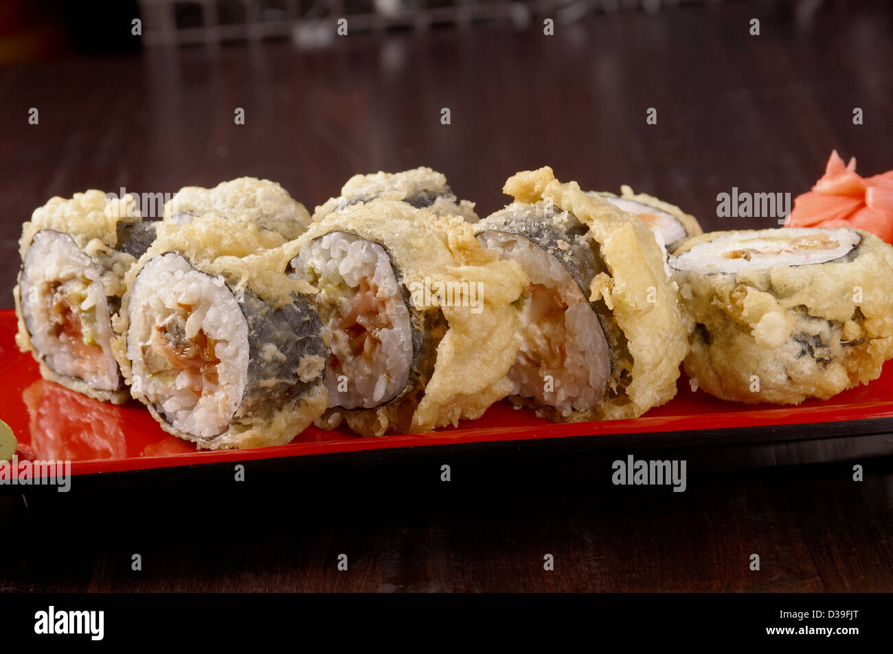 I sushi giapponesi La cucina . tradizionale cibo giapponese .Rotolo di pesce arrosto Foto Stock