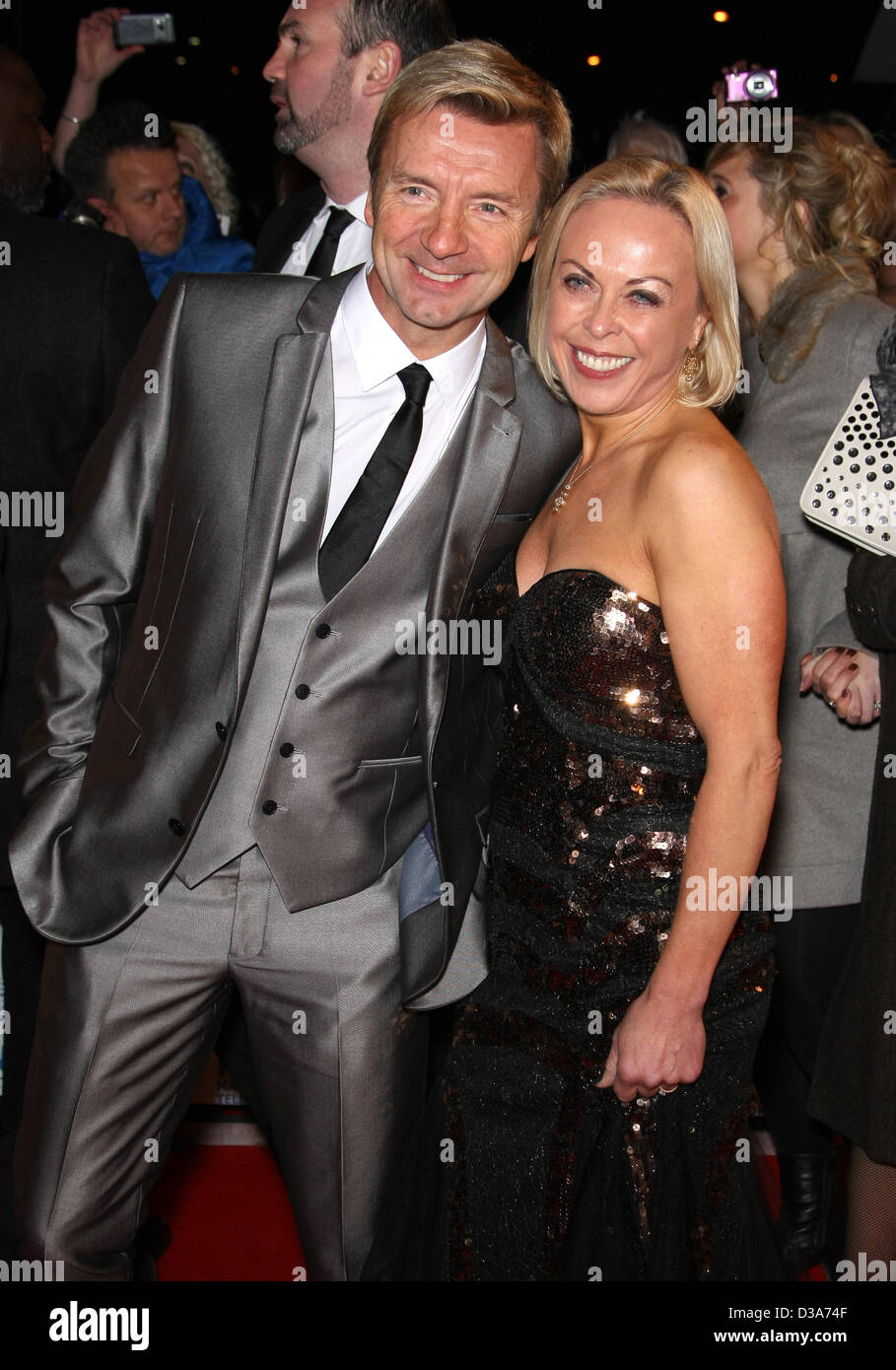 CHRISTOPHER DEAN e Jayne Torvill PATTINATORI NATIONAL TELEVISON AWARDS red carpet arrivi London, England, Regno Unito 23 gennaio 2013 DIO58528 Foto Stock