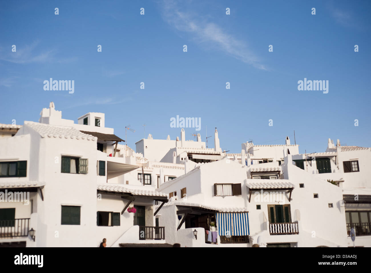 Binibeca vista villaggio. Menorca, Spagna. Foto Stock