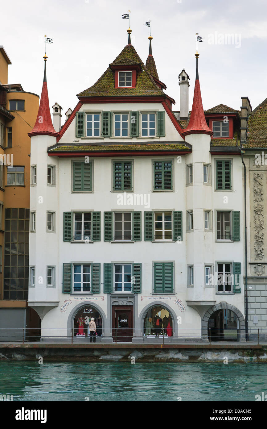 Architettura a Lucerna, Svizzera Foto Stock