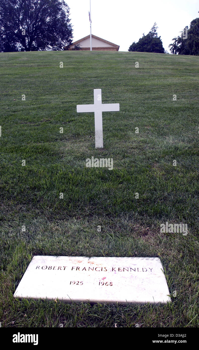Robert F. Kennedy tomba al cimitero nazionale di Arlington Arlington Virginia, Stati Uniti d'America, Washington DC, RFK, Bobby Kennedy, Foto Stock