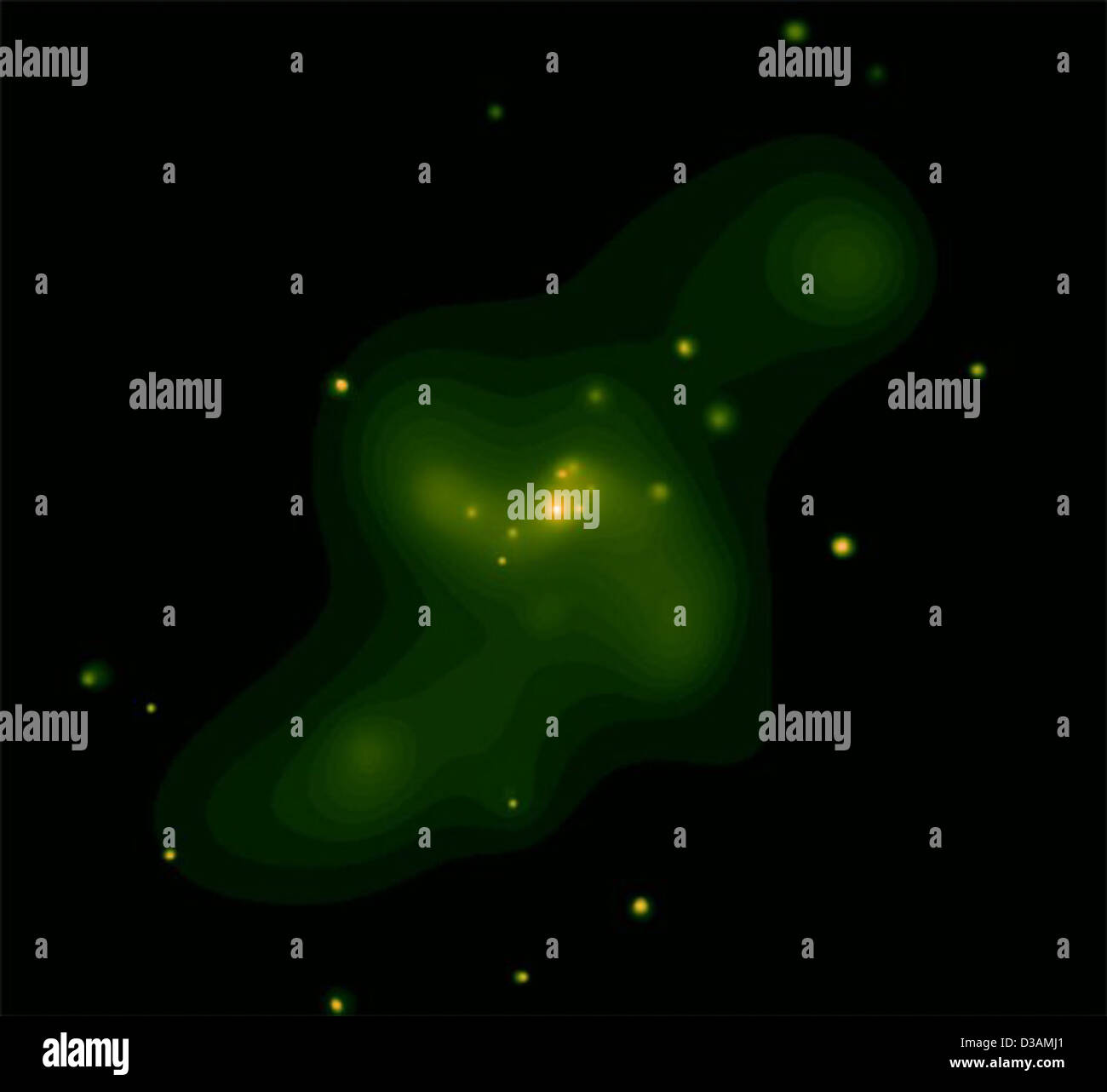 Astronomia Aggiornamento: buchi neri indicano "selvaggio la gioventù" per Galaxy (NASA, Chandra, 6/4/02) Foto Stock